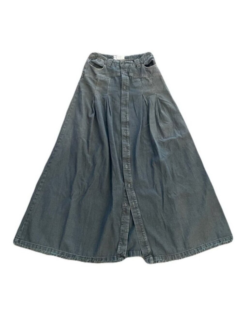 Free People 25 Faded Black Fringed Maxi Skirt